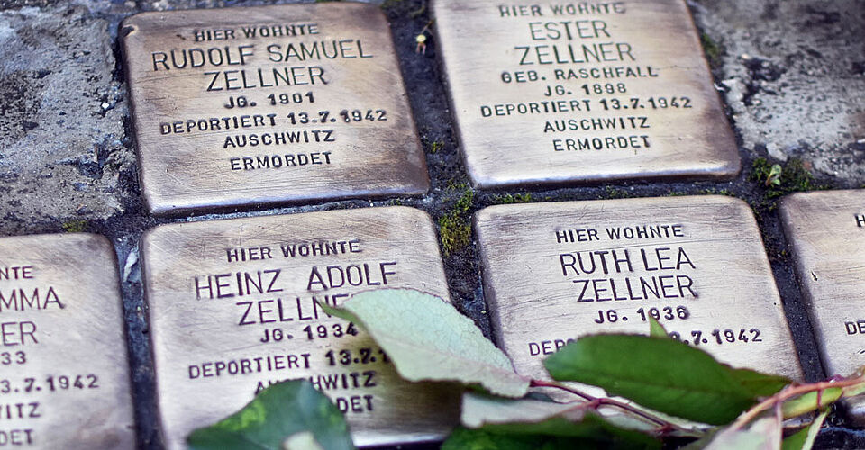 Stolpersteine der jüdischen Familie Zellner