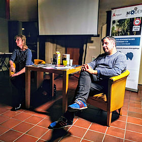 Lutz Richter moderiert das Filmgespräch mit Sabine Michel am 18. Oktober 2019 in Pirna.