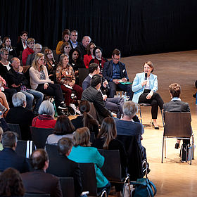 Diskussion mit Publikum bei der Bundeskonferenz der Integrationsbeauftragten 2019